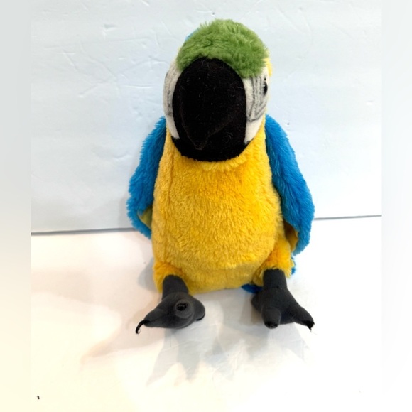 Wild Republic 12” Blue Macaw Parrot Stuffed Animal Plushie - Picture 2 of 5